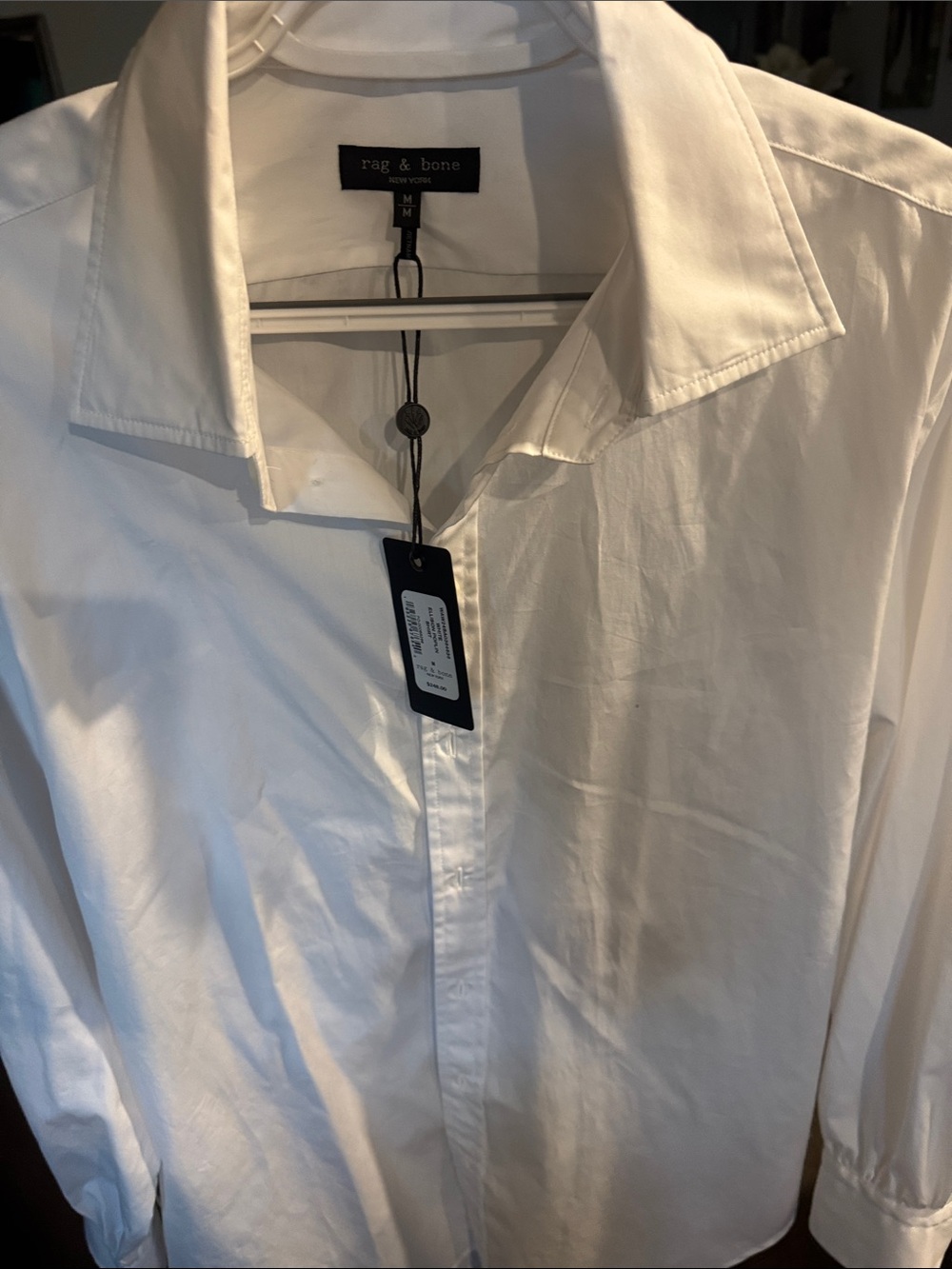 rag & bone White Men's Casual Button-Down Shirt
